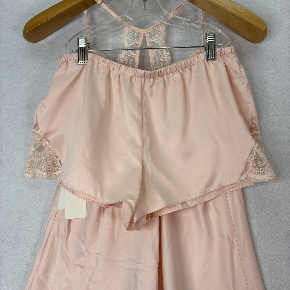 Flora Nikrooz‎ Pink Lace Heart Trim Cami Shorts Pajama Set Womens S Coquette New - Picture 4 of 6